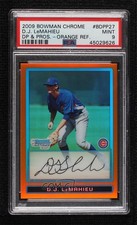 2009 Bowman Draft Prospects Chrome Orange Refractor 7/25 DJ LeMahieu PSA 9 1g3