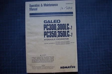 KOMATSU PC300/350 Excavator Operation Maintenance Manual shop operator book 2001