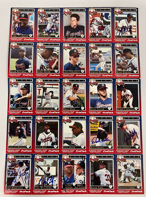 1992 ProPark Richmond Braves Card Set AUTOS x16 ''Bleacher Bums'' R. Klesko UNCUT!