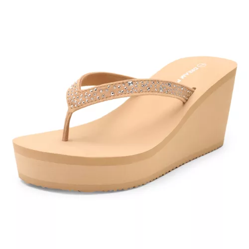 Women Platform Flip Flop Arch Support Comfortable Wedge Flip Flops Thong Sandals - Picture 20 of 23