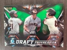 2019 Bowman Draft Chrome Progression Heliot Ramos Joey Bart Green Refractor /99