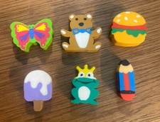 Set of Six Erasers for School - New open box
