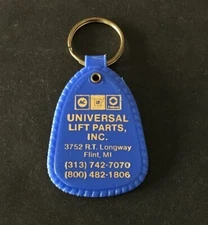 Vintage Keychain AC DELCO GM Key Fob Ring UNIVERSAL LIFT PARTS Inc. FLINT, MI