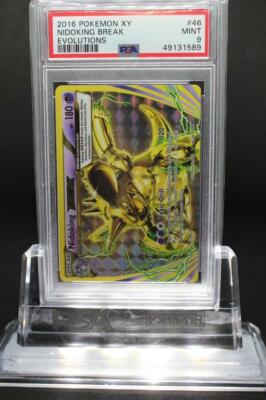 PSA 9 MINT Nidoking BREAK 46/108 XY Evolutions HOLO RARE Pokemon