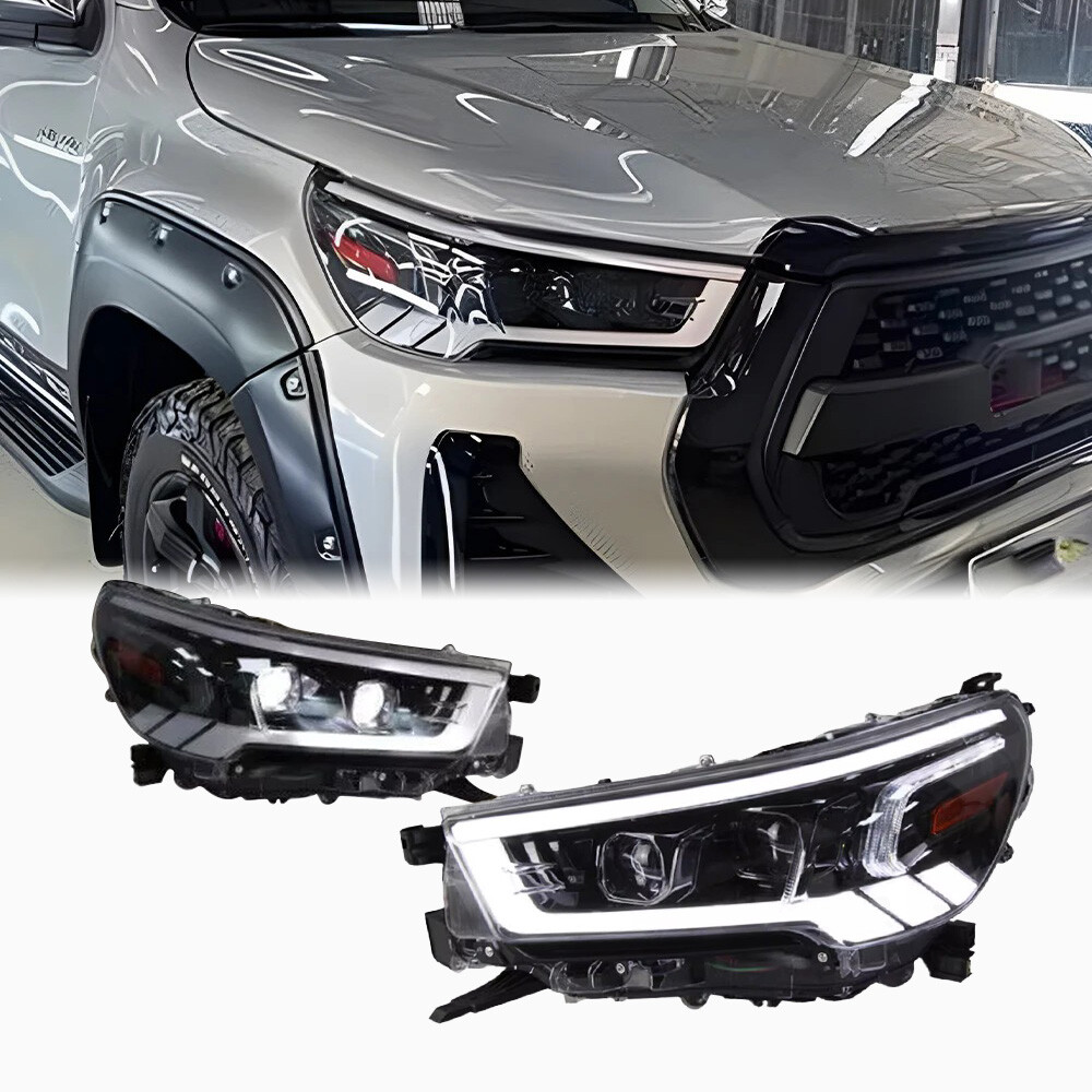 ラスト出品 head グラビティ(ルブレフモールド)プロストック LED HeadLights For Toyota Hilux Revo Rocco 20-23 DRL Turn Signal