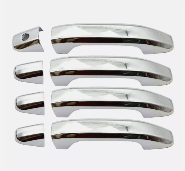 Chrome 4 Door Handle Cover For Chevy Silverado 2020-2024 1500+2500+3500+HD Truck