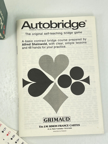 Vintage Bridge Autobridge Card Playing Game Play Yourself Manuals Cards USA - Picture 4 of 16