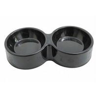 Futternapf Fressnapf Doppelt Hunde Katzen Napf Wassernapf Reisenapf Schwarz 847