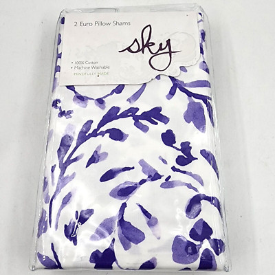 Sky Emilia Paisley 2 Euro Pillow Sham Color Orchid New