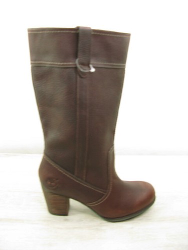Timberland Tall Western Boot Women 8.5 Brown Leather Waterproof EU 39.5 *NEW - Picture 14 of 24