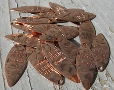 3.5 Copper Hex Northland Reed Runner Willow Leaf Spinner Blades- Lot of 35 D5