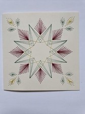 Fadengrafik Grußkarte Stern