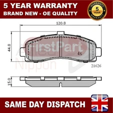Fits Nissan Micra 1993-2003 1.0 1.3 1.4 Firstpart Front Brake Pads Set