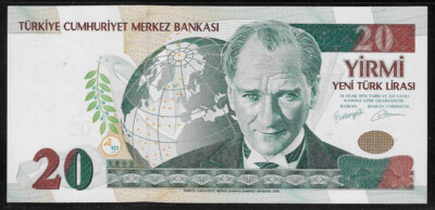 Turkey 2005 20 New Lira P 219 AU-
