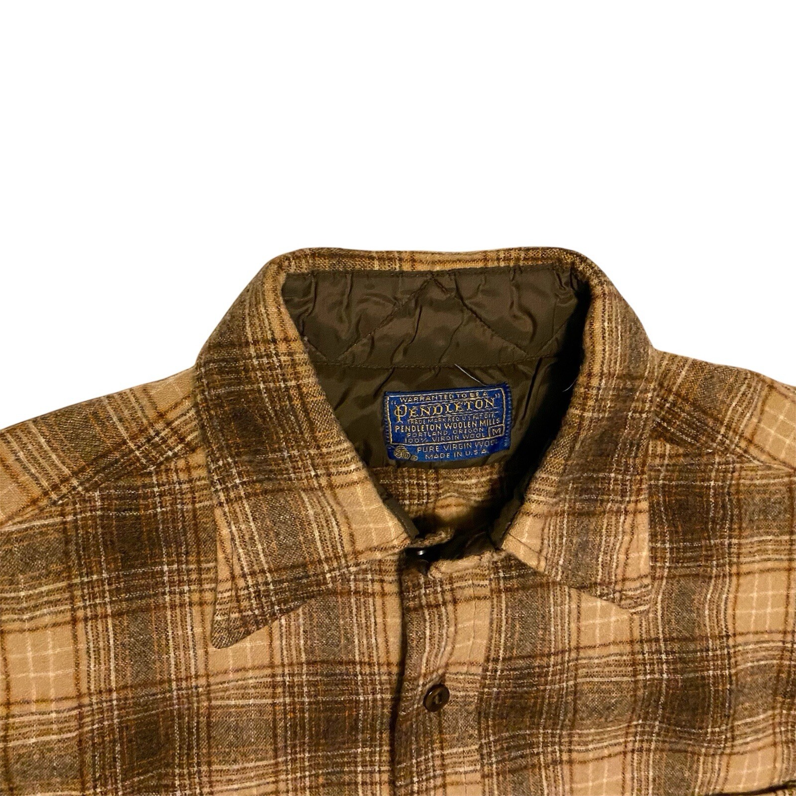 Pendleton Vintage Wool Button Up Lodge Shirt 60s … - image 2