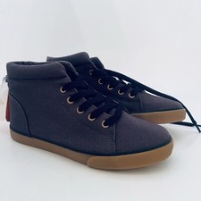 Gymboree Youth Boys Canvas Olive Green Mid Lace Up Sneaker Size 4 New