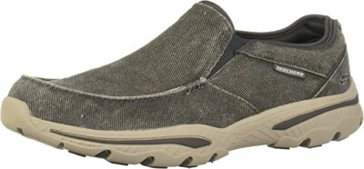 Skechers Men's Relaxed Fit-Creston-Moseco Moccasin Slip On Loafer Charcoal 8