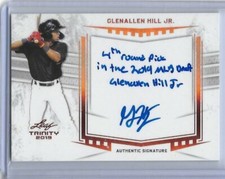 2019 Leaf Trinity GLENALLEN HILL JR. Inscription Bronze Foil Auto RC Dbacks 4th