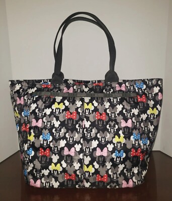 レスポートサック　ミニーロックスザドットLARGE WEEKENDER &ポーチ LeSportsac X Disney Ltd Ed Minnie Rocks The Dots Everygirl Tote