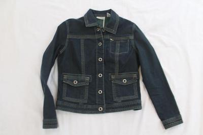 Veste En Denim Chico's Platinum Taille 0 (XS/S) - Blue Dark Wash, Avec Sequins, Occasion Great Condition