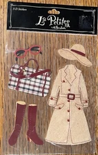 La Petites Travel Female Luggage Hat Boots Coat Sunglasses 3D Scrapbook Stickers
