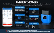 NEXAS Bluetooth 5.0 OBD2 EOBD Motorcycle Diagnostic Scanner Diagnostic Scan Tool