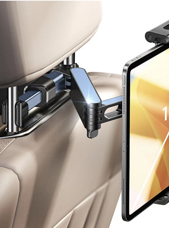 Soporte giratorio para teléfono tableta con reposacabezas de coche 360° para 4,7-10,5" Foto 4 de 4