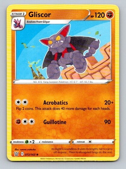 2021 Pokemon Card Battle Styles Gliscor 72/163