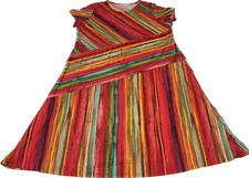 Serengeti Short Sleeve Maxi Dress Womens Size 3XL Multicolor