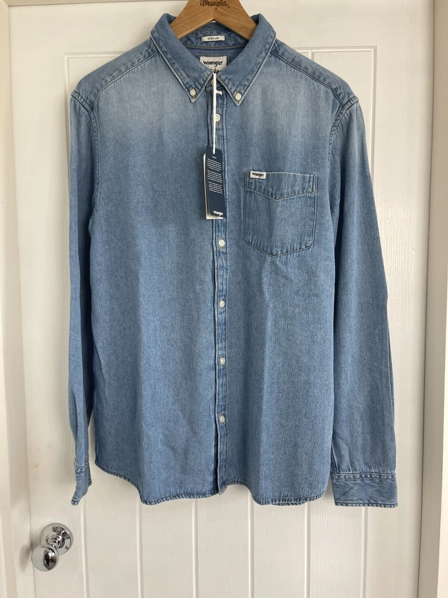 Long sleeve 2025 denim work shirt