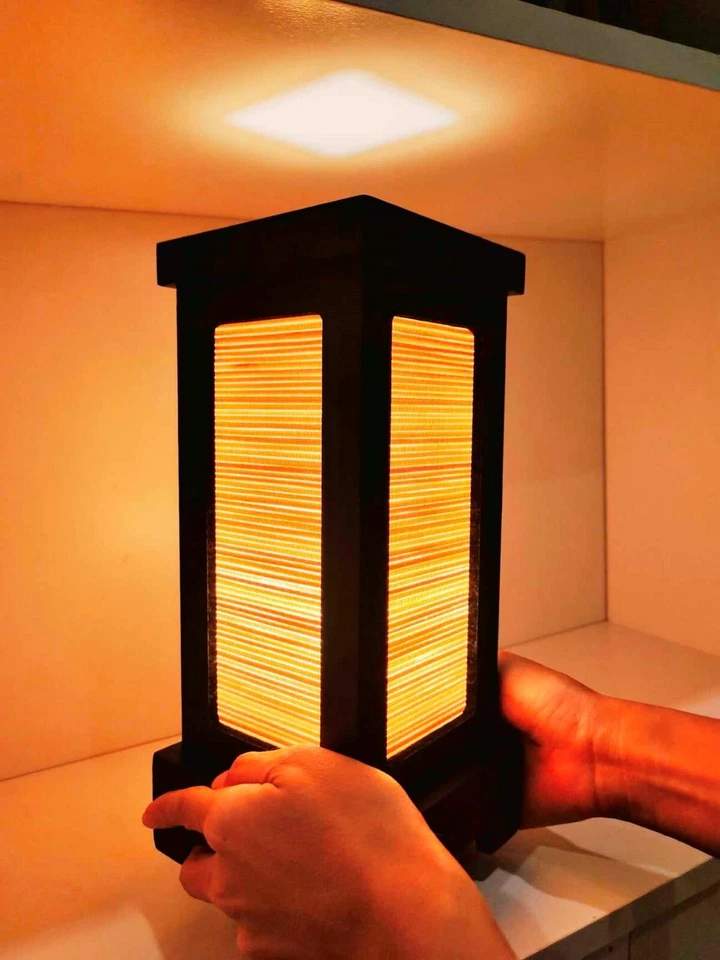 Japanese lamp bamboo for bedroom decor lamp shade wooden lamp Japanese style - Image 4 of 4