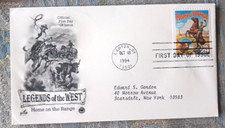 HOME ON THE RANGE  LEGENDS OF THE WEST 1994 ARTCRAFT PCS CACHET FDC VF