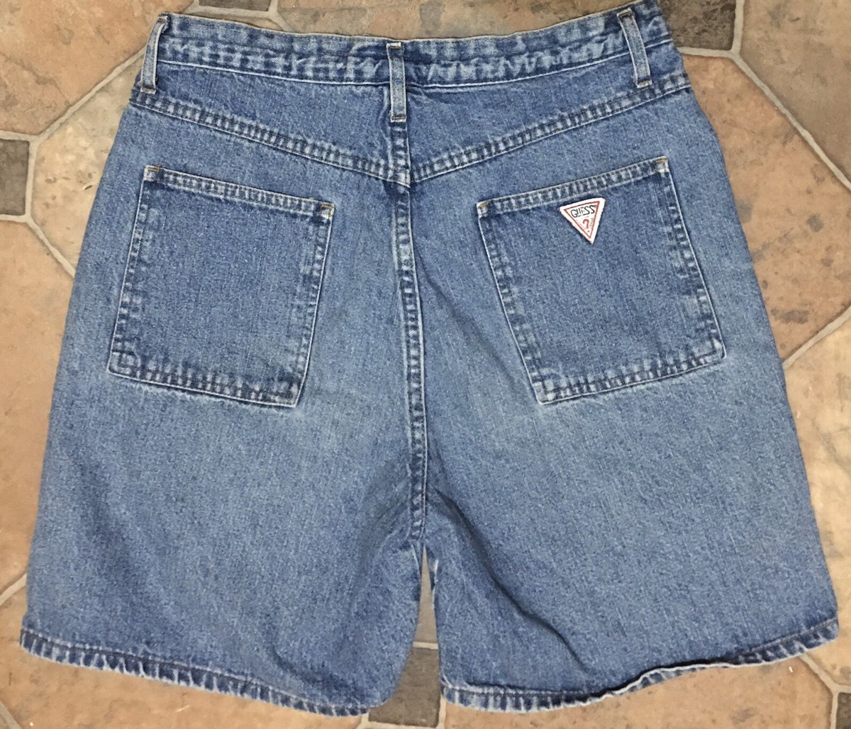 Vintage 1980s Guess Jeans Shorts Belt Button-Fly Georges Marciano