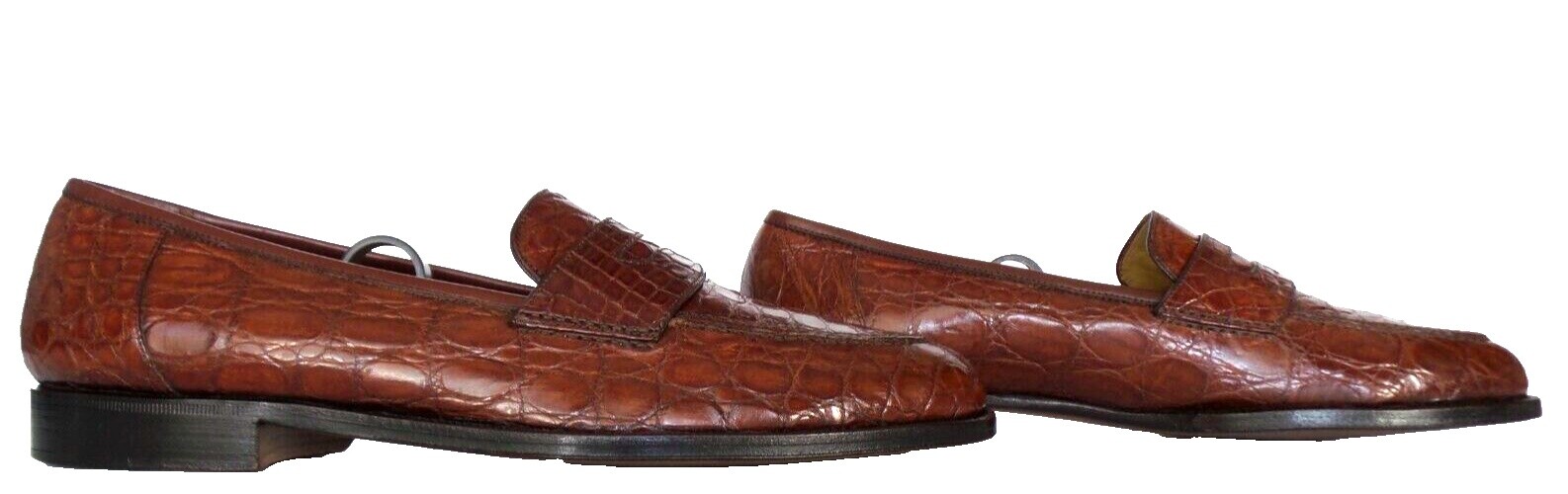 Cole Haan Men’s Brown Alligator Loafer Shoes Size 9 COLE HAAN Brown Crocodile Alligator Men main image 2