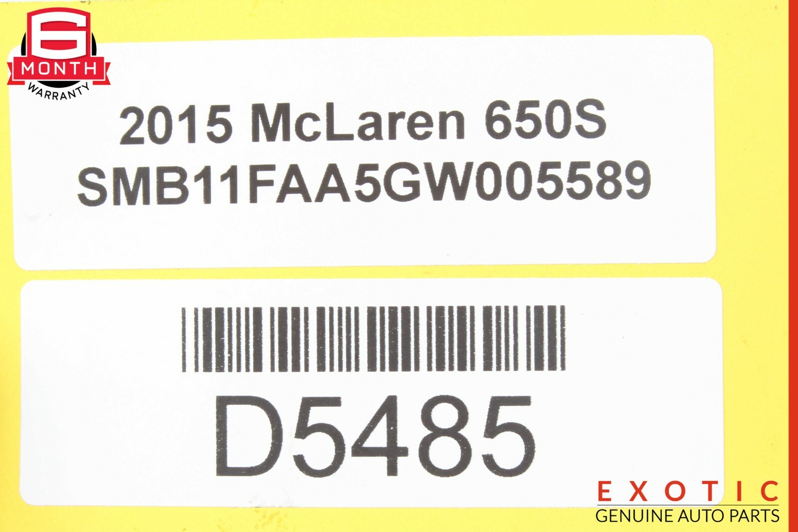 15-17 McLaren 650S Rear Left Driver Side Brake Line OEM
