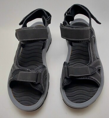 Eddie Bauer Men\'s Leather Sandals Size 11 Gray Eddie Bauer Mens Size 11M Gray Leather Stewart Hiking Shoes  main image 4