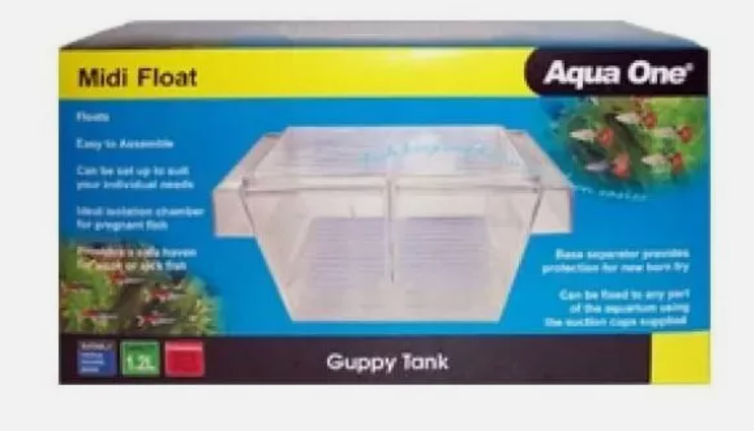 Aqua One Floating Aquarium Fish Tank Fry Breeding Trap - Midi Float Guppy Tank