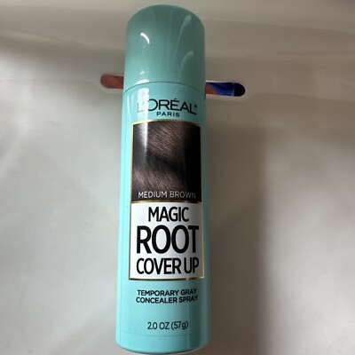 L'oreal Paris Magic Root Cover Up Temporary Gray Concealer Spray 2oz Medium...