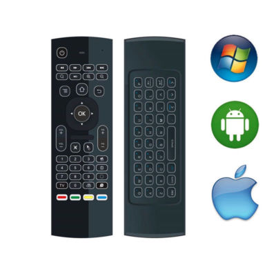 Wireless Air Mouse 3-Gyro Keyboard Remote Control Backlit Keys TV Box PS4 XBox