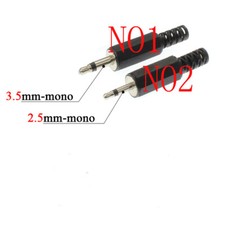 2.5mm 3.5mm Male Plug Mono Headphone Adapter DIY 3.5 2.5 Audio Solder Wire Jack