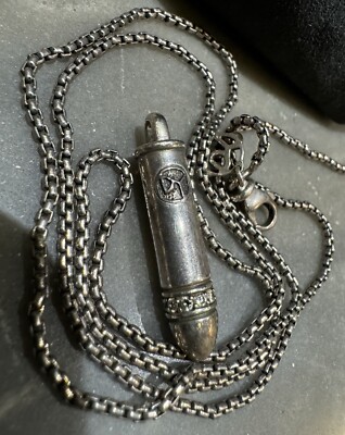 DAVID YURMAN Sterling Silver and Pave Diamond Bullet Necklace