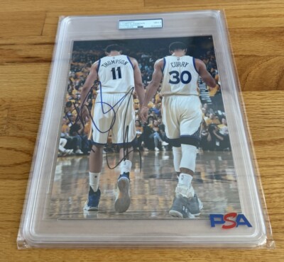 NBA Golden State Warriors Stephen Curry Klay Thompson Dual Signed
