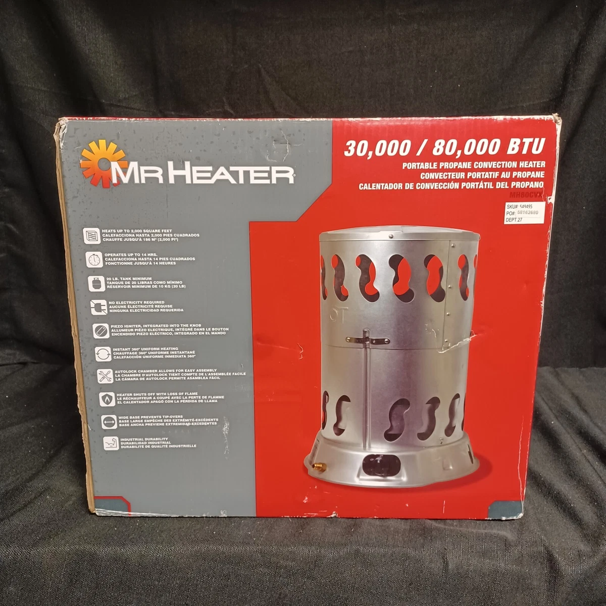 BRAND NEW Mr. Heater Portable Propane Convection Heater 30,000 - 80,000 BTU  | eBay