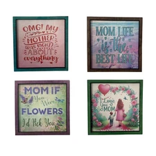 Mother's Day Mini-Frames | Unique Gifts for Mom | 4" Art Frames w Display Stand