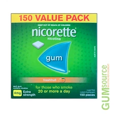 Nicorette 4mg Coated Fresh Fruit  150 count Nicotine Gum  6 boxes