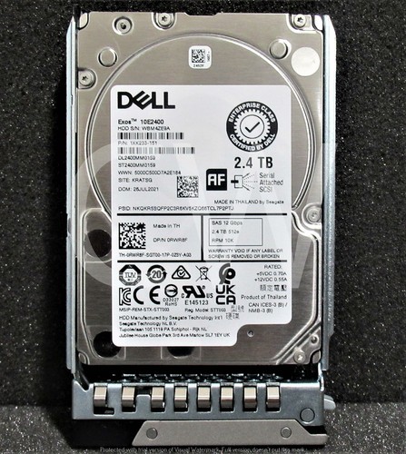 Dell GEN14 RWR8F ST2400MM0159 2.4TB 10K RPM 12Gb/s 2.5" SAS Hard Drive - Picture 2 of 3