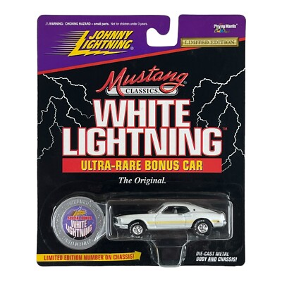 WHITE LIGHTNING! LE Johnny Lightning Mustang Classics 1969 Mach 1 #302 Bonus Car