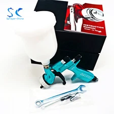 For Devilbiss Spray Gun HVLP Blue CV1 1.3mm Car Paint Tool Pistol 600 ML Blue