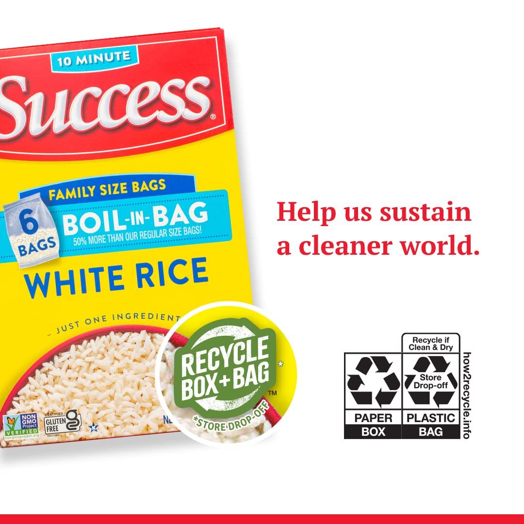 Success Boil-in-Bag Rice, White Rice, Quick and Easy Rice Meals, 32-Ounce Box
