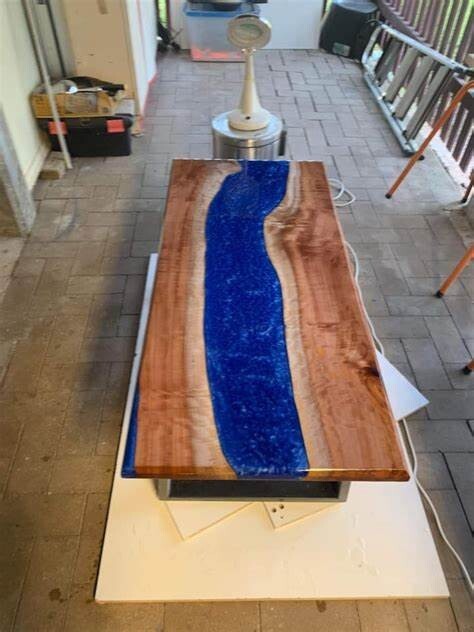 Epoxy Coffee Table | Resin River Table | Handmade Epoxy Wood Table Furniture-image